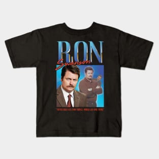 Ron Swanson Homage Kids T-Shirt